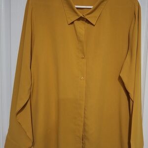 Beautiful Mustard Button Down Shirt